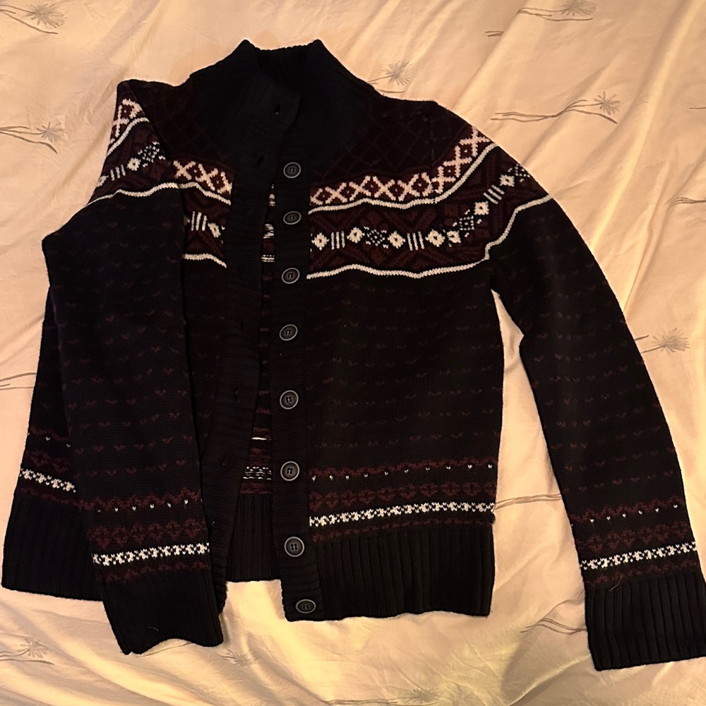 Carve Designs Black and Brown Knit Cardigan